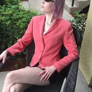 Ann Taylor Hot Pink Silk Blazer